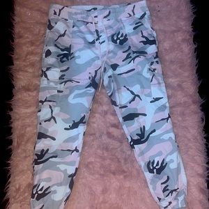 PINK camo cargo pants